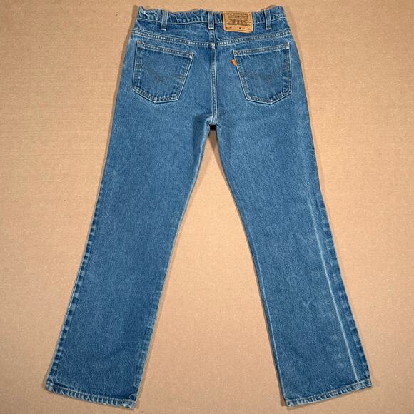 Vintage Levi’s 517 Orange Tab Blue Denim Jeans Fits like 32x29 Bootcut USA 90s - Picture 2 of 8